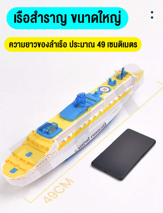 ของเล่นเด็ก-เรือสำราญของเล่น-เรือไททานิกขนาดใหญ่-ของเล่นเรือจำลอง-มีแสงไฟและเสียง-ของเล่นเสริมพัฒนาการ-สินค้าในไทยพร้อมส่ง