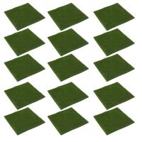 15 Pieces of Artificial Grass Garden Lawn Miniature Decoration Accessories DIY Artificial Moss Doll House Decoration