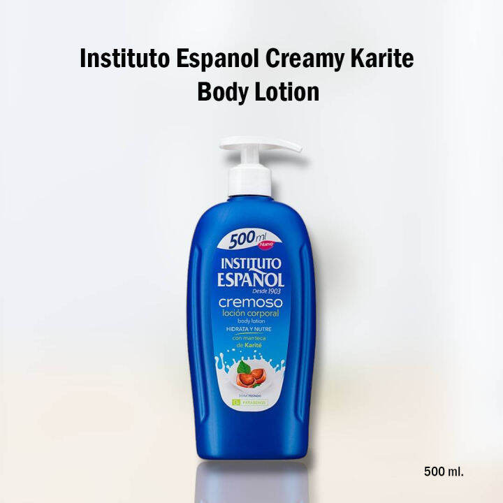 📌 Instituto Espanol Creamy Karite Body Lotion 📌 ขนาด 500 ml. Lazada.co.th