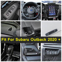 พวงมาลัย Skylight Handleac เกียร์ Shift Knob สติกเกอร์สำหรับ Subaru Outback 2020 2021คาร์บอนไฟเบอร์ภายใน Parts