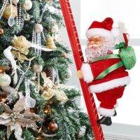 2020 Christmas Pendant Electric Santa Claus Climbing Ladder Doll Music Creative Xmas Decor Christmas Tree Ornaments Kid Toy Gift