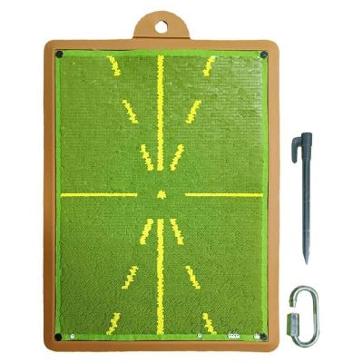 Golf Hitting Mat Golf Swing Path Mat Versitile Golf Training Aid Equipment Clearly Shows Impact Traces Golf Practice Game for Indoor Outdoor Use qualified