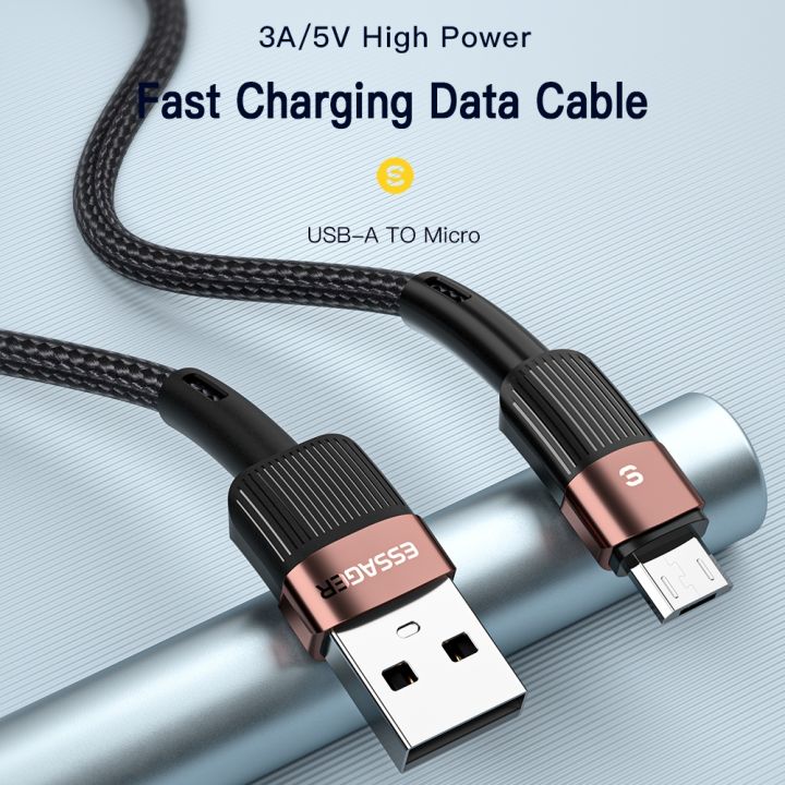 สายไมโคร-usb-essager-3a-ที่ชาร์จไฟรวดเร็ว-usb-สายข้อมูลสายชาร์จสำหรับซัมซุง-xiaomi-redmi-note-4-5-android-microusb-ชาร์จเร็ว