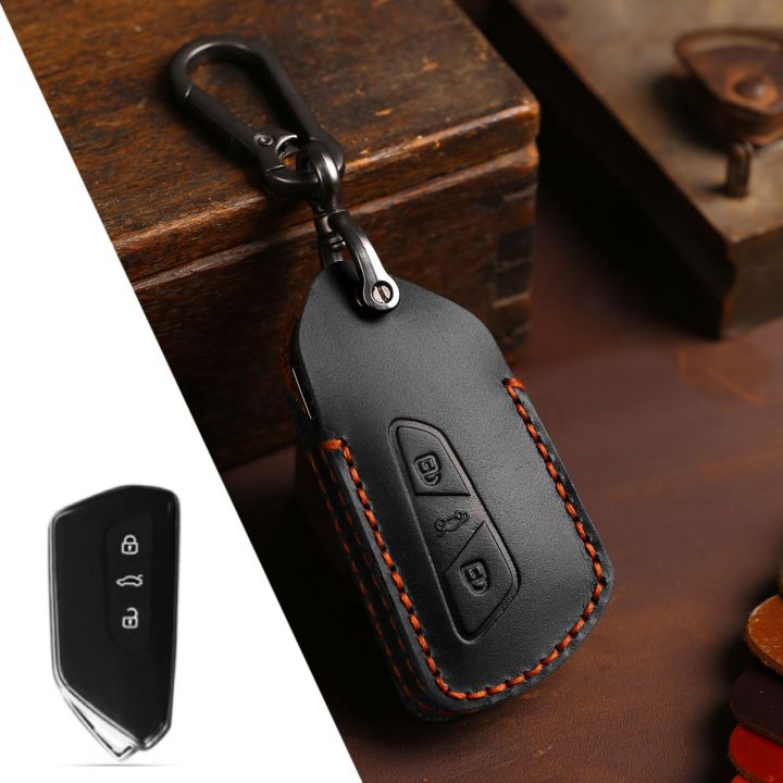 fob-car-key-case-cover-leather-keychain-holder-accessories-for-volkswagen-vw-golf-8-id-6x-id-4x-id-6-crozz-for-skoda-octavia-bag