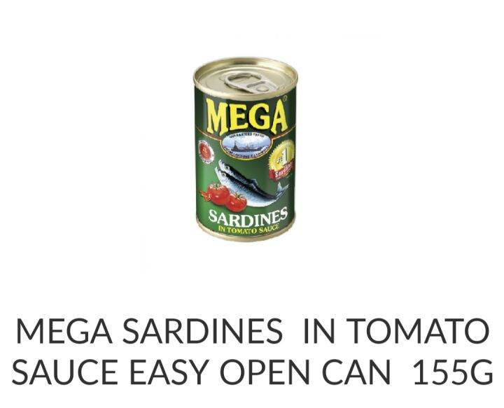 Mega Sardines In Tomato Sauce Easy Open Can 155g Lazada PH