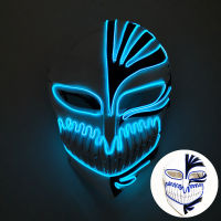 ฮาโลวีนอัศวิน EL หน้ากากเรืองแสงของขวัญปาร์ตี้บาร์อุปกรณ์ประกอบฉากเชียร์เรืองแสง LED หน้ากากสร้างสรรค์