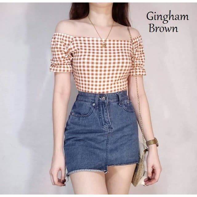 Two-Way Off Shoulder Tops Korean Crop Top | Lazada PH