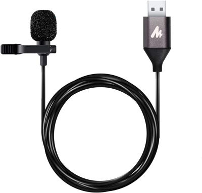 MAONO USB Lavalier Microphone, 192KHZ/24BIT Plug &amp; Play Omnidirectional Lapel Shirt Collar Clip on Mic for PC, Computer, Mac, Laptop, YouTube, Skype, Recording, Podcasting, Gaming, AU-UL10 AU-UL10 USB Lavalier Microphone