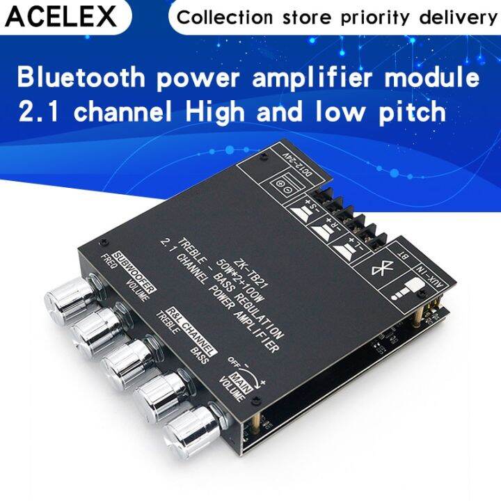 Zktb21 Tpa3116d2 Bluetooth 5.0 Subwoofer Amplifier Board 50wx2100w 2.1