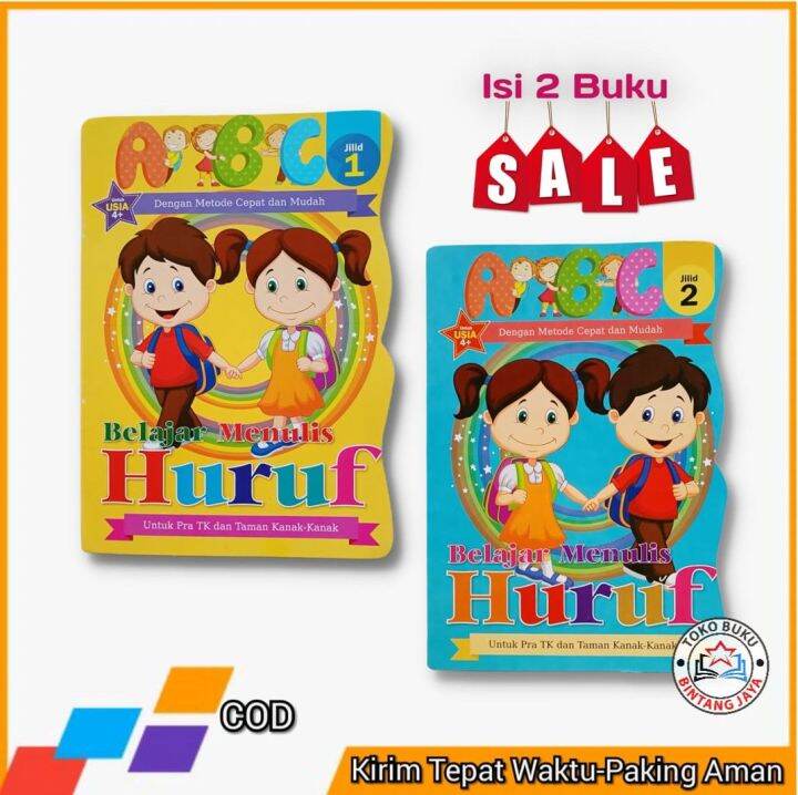 Buku Pintar Menebali Huruf - Paket 2 Buku Belajar Menulis Huruf A ...