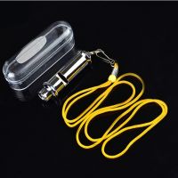 1Pcs Metal Whistle Travel Police Whistle Lifesaving Whistle Referee Sport Rugby Party Outdoor Whistle Training Yellow Lanyard