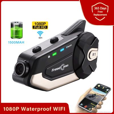 Headset HD 1080P Motorcycle Helmet WIFI Camera Bluetooth-compatible 4.1 WiFi Recorder Intercom Video Capture Viewing Device