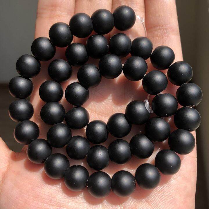 natural-stone-black-matte-onyx-agates-round-beads-frost-dull-polish-agat-beads-for-jewelry-making-15-5-inches-4-6-8-10-12mm