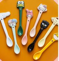 Creative Ceramics Kitty Spoon Branch Leaves Spoon Fork Coffee Spoon Christmas Gifts Kitchen Accessories Tableware Decoration Serving Utensils