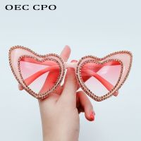 【YF】№∏  OEC CPO Shaped Rhinestone Sunglasses  Glasses Female Fashion Pink Eyeglasses gafas de sol O964