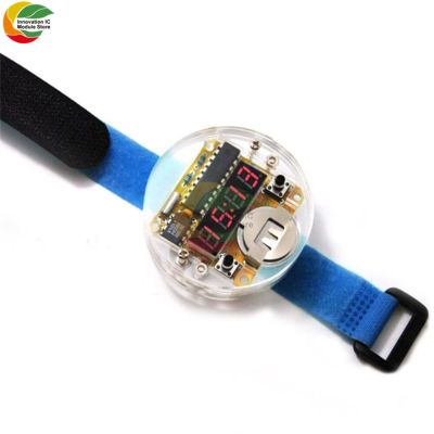 Brand New Transparent 4 Digit LED Watch Electronic Clock DIY Kit Smart Electronic Microcontroller LED Watch Electronic Clock Kit Replacement Parts