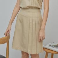 Ivory No.5 กระโปรงทรงเอ แต่งจีบทวิส รุ่น Unique Pleated Skirt