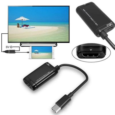【Worth-Buy】 Huilopker MALL ตัวแยก USB C เป็น HDMI พร้อมฟังก์ชั่นพอร์ตจ่ายไฟตัวแปลง USB 3.1 Type C เป็นตัวเมียสำหรับ FW3