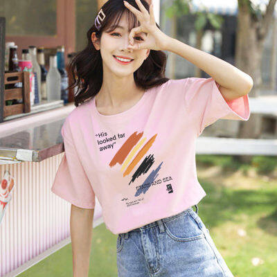 D331เสื้อยืดแขนสั้นพร้อมส่ง 7สี ลายการ์ตูน ขายดีตามเทรนต์ ลายน่ารัก สีสันสดใส่น่ารัก ใส่ได้ทั้งหญิงและชาย (S-3XL)