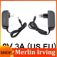 Merlin Irving Shop 8V 3A 3000Ma Power Supply Ac Dc Adapter Converter Charger 100-240Vled Transformer Charging  8Volt For Cctv Camera