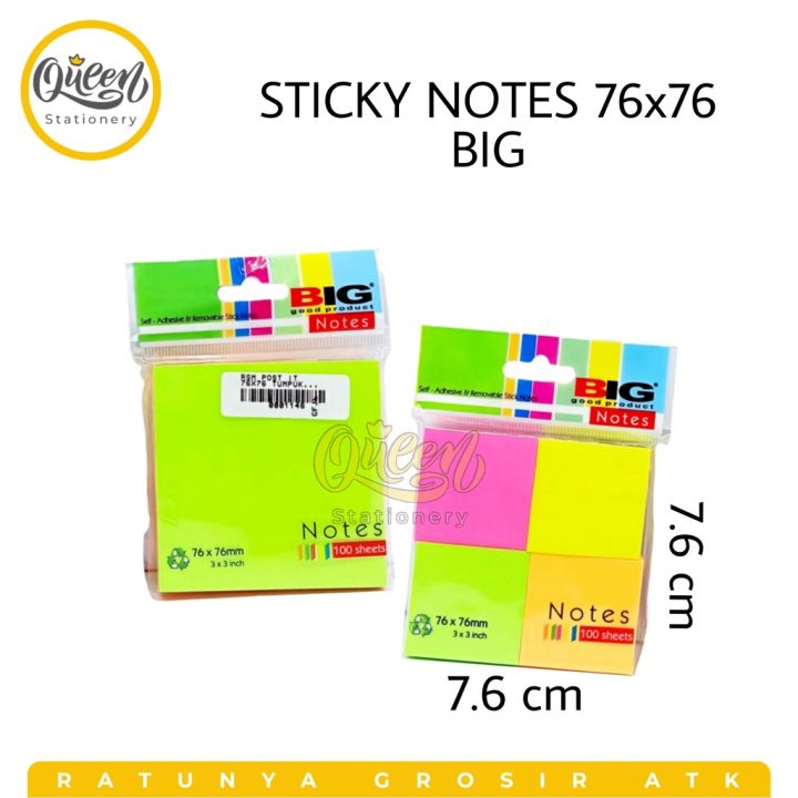 1 PAD STICKY NOTES 76X76 BIG / STICK NOTE / MEMO Lazada Indonesia