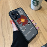 เคสสำหรับ Realme Narzo N53 Realme การ์ตูนน่ารักแฟชั่น C53ดอกไม้ที่ได้รับความนิยมมีน้ำค้างแข็งโปร่งใสโทรศัพท์เคสป้องกันกล้องคลุมทั้งหมด