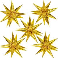 ஐ❀✙ 5Pcs 22inch Starburst Balloons Cone Explosion Star Foil Balloons Cone Balloons Christmas Decorations 2022 Birthday Balloons New Year Decoration 2022 Party Decor