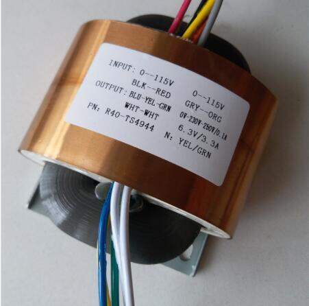 50W R-Core Transformer For Tube Preamp - 115V/230V Input, 0-230V-250V X2 +6.3V X2 Output