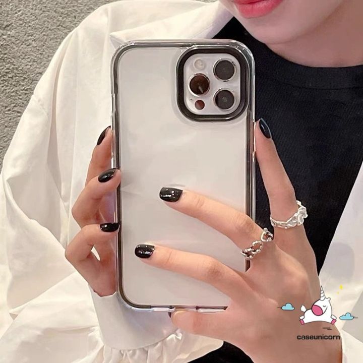 เคสกันกระแทกมือถือแบบเรียบง่าย3-in-1เคส-realme-c33-c31-c35-c25-c21y-c30-c25s-c12-c25-c11-c15-c20-c20a-c21-c3-realme-6i-5-5s-5i-8-8i-8-pro-เกรดทหารต่อต้านการตกฝาครอบเคสโทรศัพท์อ่อนใสกรอบสีลูกอมมาการอง