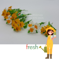 Get Fresh ดอกไม้ดินปั้น 10 ต้น ,ดอกไม้จิ๋ว ,ดอกกล้วยไม้ เอื้องผึ้ง,  Miniature Clay Flower , Fake Flower ,  ขนาดวัดด้วยมือประมาณ 2.5 x 6 cm  เกรดสวยงานละเอียด