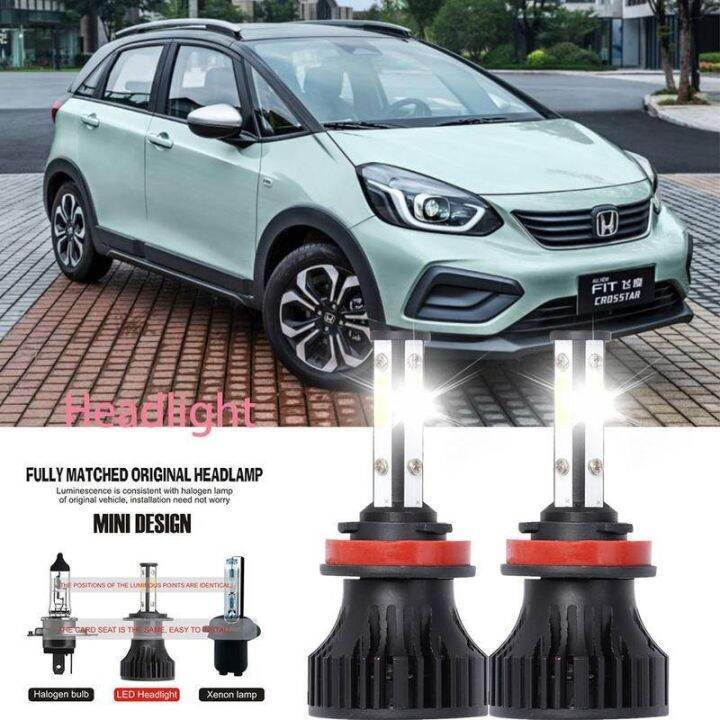 ไฟหน้ารถยนต์-led-40w-6000k-สีขาว-สําหรับ-honda-fit-2007-2020-รับประกัน-10-เดือน