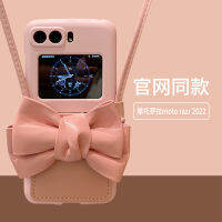 เหมาะสำหรับ Motorola Razr 2022เคสโทรศัพท์ Razr2022หน้าจอพับเก็บได้เคสป้องกันหูกระต่าย Crossbody หญิง