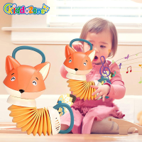 KiddoZone หีบเพลงเด็ก,ของเล่นแอคคอร์เดียนจิ้งจอกการ์ตูนเครื่องดนตรีจำลองสำหรับเด็กอายุ1-3ปีของขวัญของเล่นคู่ใจสำหรับเด็ก