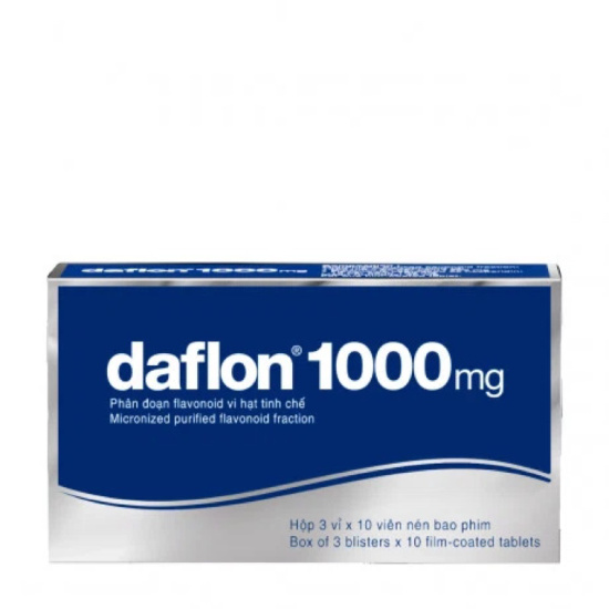 Viên uống daflon 1000mg - hỗ trợ giãn tĩnh mạch, trĩ- hộp 30 viên - ảnh sản phẩm 1