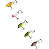 Fishing Lures Set Topwater Baits with Floating Tractor Rotating Tail Propeller Box Artificial Surface Hard Lure 5Pc