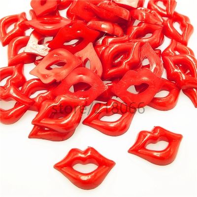 50/ 100pcs/lot Cute Plastic Decoration Lip Buttons RED Colors Cartoon Mouth button DIY BUTTON Craft Garments Sewing Ornaments Haberdashery