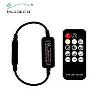 ◆ Mini LED Dimmer 12V 6A RF Wireless 14Key 2.4G Remote Control Single Color LED Strip Lights 5V 24V Driver DC Dimmer Switch