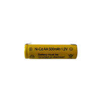 battery upper Nickel-cadmium and lower welding tabs 1.2V No. 5 AA500mAh rechargeable battery lawn lamp childrens toy