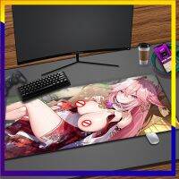 Genshin ผลกระทบ Yae Miko Hentai เซ็กซี่ NSFW Mousepad หัวนมใหญ่ Butt Girl Gaming Accessories 18+ แป้นพิมพ์ Mousepad พีซีเกม Table Pad