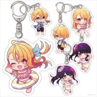 Oshi no Ko Keychain Anime Keyring Acrylic Cute Bag Pendant swimsuits Hoshino Ruby Aquamarine Arima Kana Gift