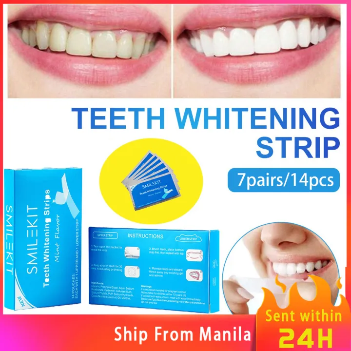 【Buy 7 Get 7 Free】SMILEKIT 3D Teeth Whitening Strips Teeth Bleaching ...