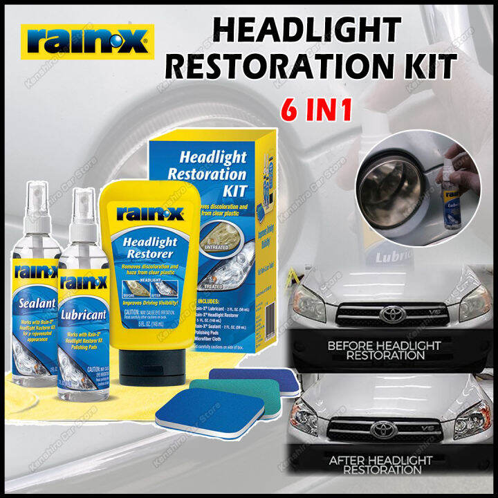 🌱 RainX / Rain X / Rain X / RainX Headlight Restoration Kit 6 In 1