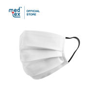 Medtex รุ่น M3 หน้ากากผ้ามัสลิน 3 ชั้น สีขาวหูดำ (บรรจุ 1 ชิ้น)