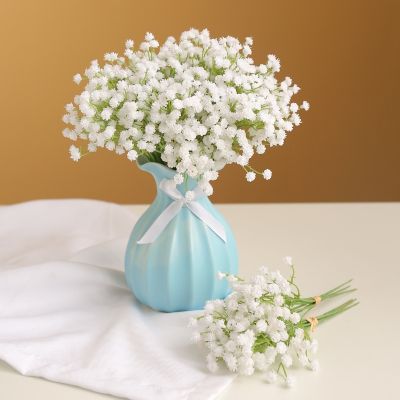 new Artificial Babies Breath Flower home Party Christmas Decor Plastic Wedding Floral Bouquets Decorative Household Products