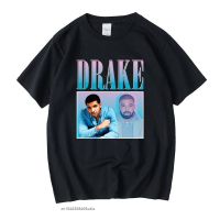 Drake Manga Vintage Unisex เสื้อยืดสีดำผู้ชายเสื้อยืด Casual R Graphic T เสื้อผ้าฝ้าย T เสื้อผู้ชายผู้หญิง Tees Tops