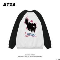 เสื้อสเวตเตอร์ลำลองฤดูใบไม้ร่วงและฤดูหนาวชายและหญิง 2023ATZA คู่เดียวกันสวมเสื้อโค้ทคอกลมขนาดเล็กเสื้อผ้าใหม่