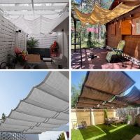 ปรับแต่งได้ไม่รวมอุปกรณ์เสริม escopic Wave Sun Shade Sail Garden Shelter Awnings Gazebo Camping Sunshade สุทธิ Canopy