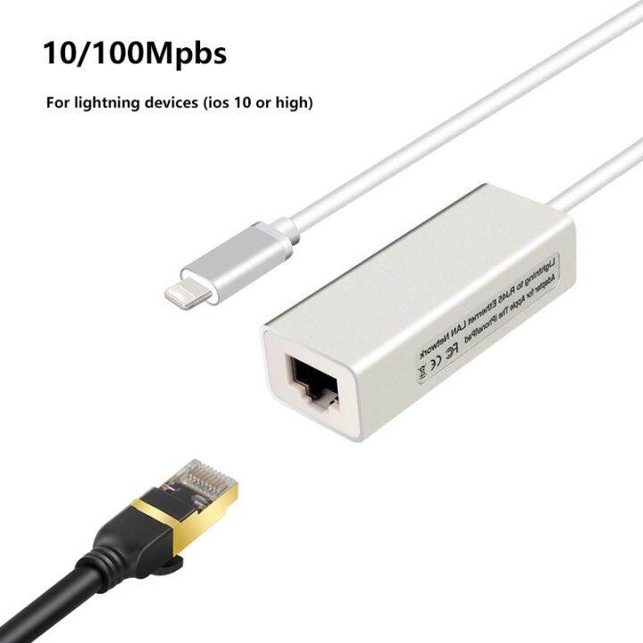 Bộ Chuyển Đổi Ethernet Rj45 Cho Lightning Sang Ethernet Cho Iphone 14 13  Pro Max 12 11 XR XS 8 7 Plus Series Mạng Internet Cáp Lan 