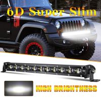 เลนส์6D Super Slim LED Light Bar 60W 120W 180W สำหรับรถ SUV รถบรรทุกเรือ4WD 4x4 Offroad A ไฟ LED ทำงานขับรถโคมไฟ