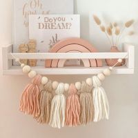 Chic Tassel Garland Various Styles Pom Garland Eco-friendly Decorative Wood Beads Pastel Banner